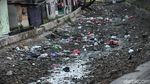 Potret Sungai Kering Akibat Kemarau di Tangerang
