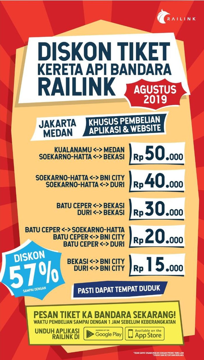 BIG PROMO Tiket Kereta Api Bandara Diperpanjang Hingga 31 Agustus 2019!