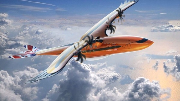 Airbus juga sedang mengerjakan proyek listrik hibrida E-Fan X. Bird of Prey, pesawat yang mirip burung predator ini juga bermesin hibrida (Airbus/CNN)