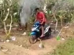 Aksi Trek-trekan di Atas Kuburan Viral, Pemuda Ini Minta Maaf