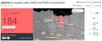 Data Airvisual: Jakarta Kota Paling Berpolusi di Dunia Pagi Ini