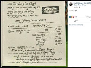 Dikira Bahasa Thailand, Struk Belanja yang Viral Ini Pakai Aksara Jawa