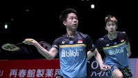 Di ganda putra, ada dua wakil Indonesia yang lolos ke babak final Japan Open 2019. Salah satunya adalah Kevin Sanjaya Sukamuljo/Marcus Fernaldi Gideon. Istimewa/Antara Foto/Humas PP PBSI-Widya.