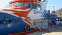 Bank terapung BRI atau Bahtera Seva dari luar terlihat seperti kapal biasa.