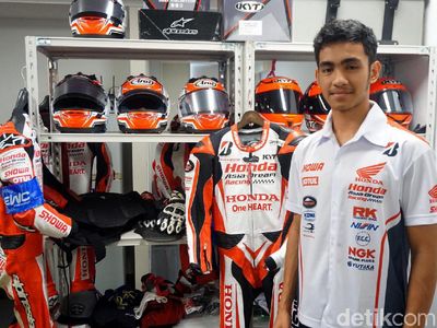 Intip Perlengkapan Balap Andi Gilang