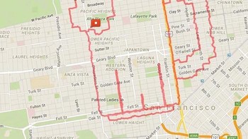 Sebelum berlari, Lenny terlebih dulu merencanakan rutenya dengan cermat. (Foto: Dok. Lenny Maughan via Boredpanda)