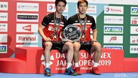 Kevin/Marcus menjuarai Japan Open 2019. Ini jadi gelar ketiga mereka di turnamen tersebut. Matt Roberts/Getty Images.