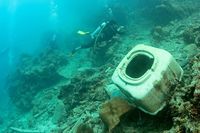 Sampah toren air di Pulau Panggang (Ria Qorina/Istimewa)