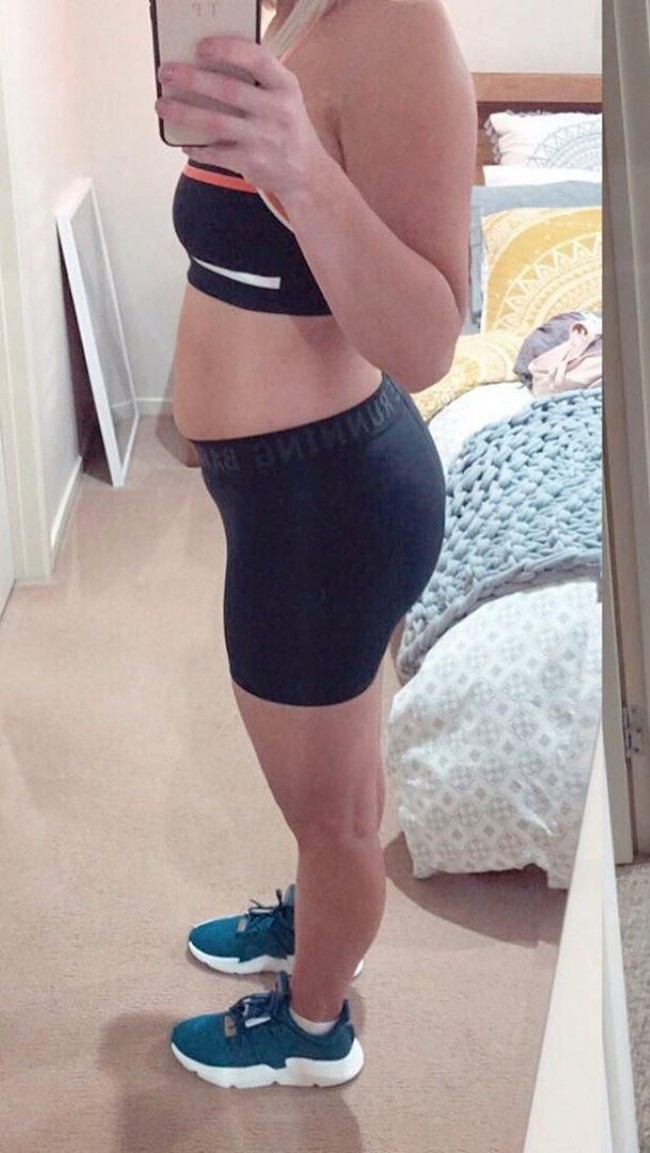 Tess mengaku stres dengan berat badannya yang tak kunjung turun setelah melahirkan putri pertamanya di 2016. Dia mengaku beratnya mendapai 74 kg saat itu.  Foto: dok. Instagram @tes.p