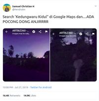 Penampakan 'Pocong' di Google Maps Masih Hebohkan Netizen