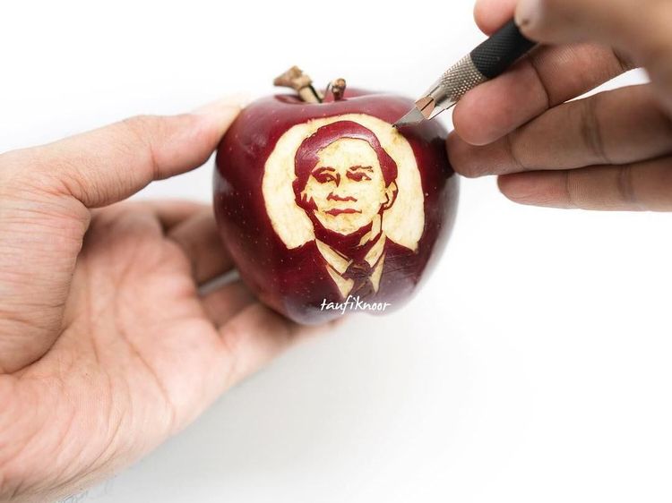 Berukir Cantik, 10 Kreasi Seni Apel Ini Dibuat Seniman Dapur