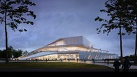 Kereta gantung ini didesain oleh arsitek asal Belanda UNStudio. Terminal kereta gantung Blagoveshchensk dibangun beberapa tingkat menghadap ke Sungai Amur menuju Heihe (CNN)