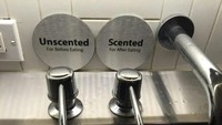 Tak kalah penting, dua jenis sabun untuk pengunjung restoran. Satu khusus untuk sebelum bersantap dan satu lagi untuk setelah bersantap. Foto: Istimewa