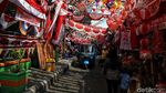 Pedagang Merah Putihkan Pasar Mester Jatinegara