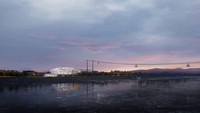 Penumpang akan dibawa melintas Sungai Amur. Untuk diketahui, sungai ini sering membeku selama musim dingin dan juga kota-kota di kedua sisinya (CNN)