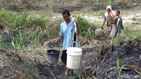 Setiap tahun memang langganan kekeringan. Kita berharap dibuatkan sumur dalam, agar warga tidak selalu mengandalkan bantuan droping air, ujar Harun.