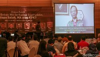 Diskusi dilatari oleh kasasi MA yang membebaskan Sjafrudin Arsyad Tumenggung (SAT) dalam kasus pemberian Surat Keterangan Lunas (SKL) BLBI, beberapa waktu lalu.
