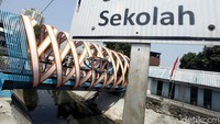 Begini penampakan Jembatan Ketupat yang berada di kawasan Petojo, Jakarta Pusat.