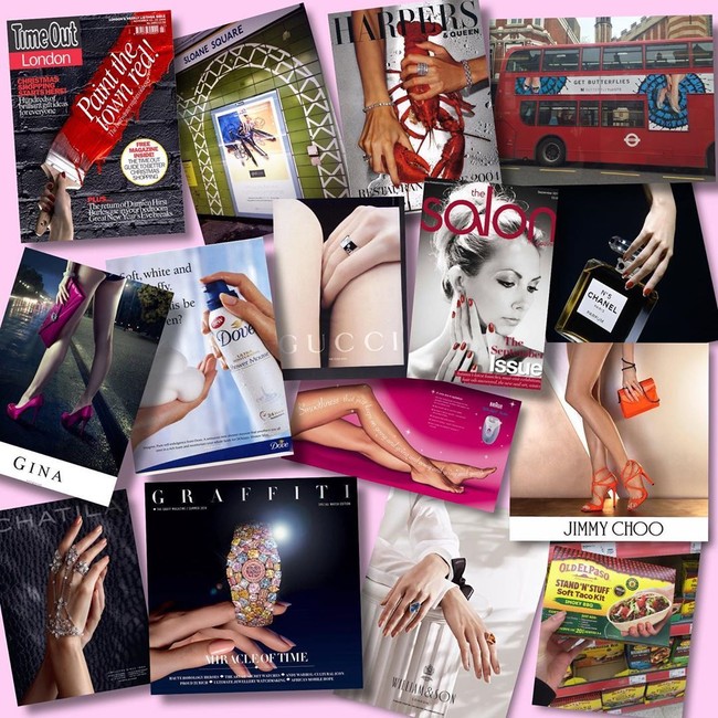 Nina Taylor telah bekerja untuk Chanel, Tom Ford, Fendi, Charlotte Tilbury, hingga Fairy Liquid. Tak hanya itu, ia juga pernah menggantikan tangan model-model terkenal seperti Heidi Klum, Jennifer Lawrence, Scarlett Johannson, Demi Moore, Georgia May Jagger, dan Kate Moss. Foto: Instagram @ninataylorofficial