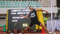 Hafiz berhasil meraih emas setelah berhasil melakukan lemparan terbaiknya dengan jarak 68.74 meter.