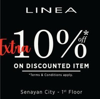 Pilihan beragam dari berbagai merek bisa ditemuka di gerai Linea. Toko sepatu itu pun sedang memberikan ekstra diskon 10%. Artinya Anda bisa menerima potongan harga tambahan bahkan jika membeli sepatu yang sudah diskon 10-30%. Foto: Twitter