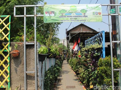 Gerbang masuk Kampung Hidroponik.