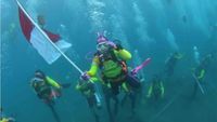 WASI Pecahkan Rekor Rangkaian Penyelam Terpanjang di Bawah Air Guinness World Records Official Attempt