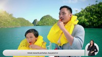 Sejumlah visualisasi digambarkan dengan berbagai adegan menarik untuk arahan keselamatan penumpang (Garuda Indonesia)