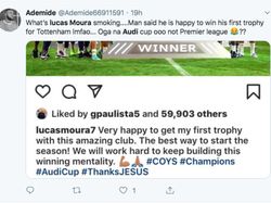 Bangga Spurs Dapat Piala Audi, Lucas Moura di-Bully