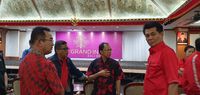 Sekjen PDIP Hasto Kristiyanto mengecek persiapan kongres di Bali
