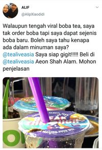 Jijik! Pria Ini Temukan Kecoak dalam Minuman Bobanya