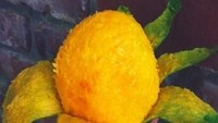 Daging pada buah mangga ini menjadi seperti berambut setelah kulitny dikupas tanpa menggunakan pisau. Foto: BuzzFeed