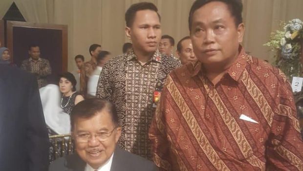 Arief Poyuono bertemu JK di kondangan (dok. Arief Poyuono)