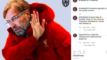 Jurgen Klopp turut disindir. Foto: istimewa