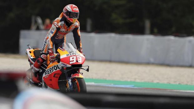 Marc Marquez selangkah lagi akan merebut gelar juara dunia MotoGP 2019.