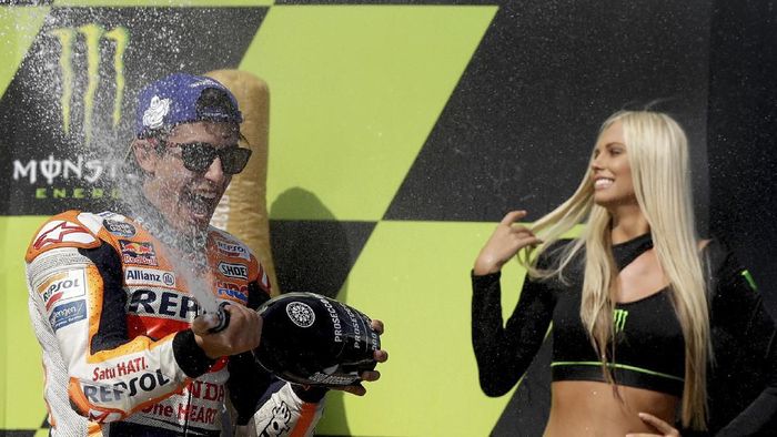 Marc Marquez jadi juara MotoGP Republik Ceko dan membukukan dua rekor baru (AP Photo/Petr David Josek)