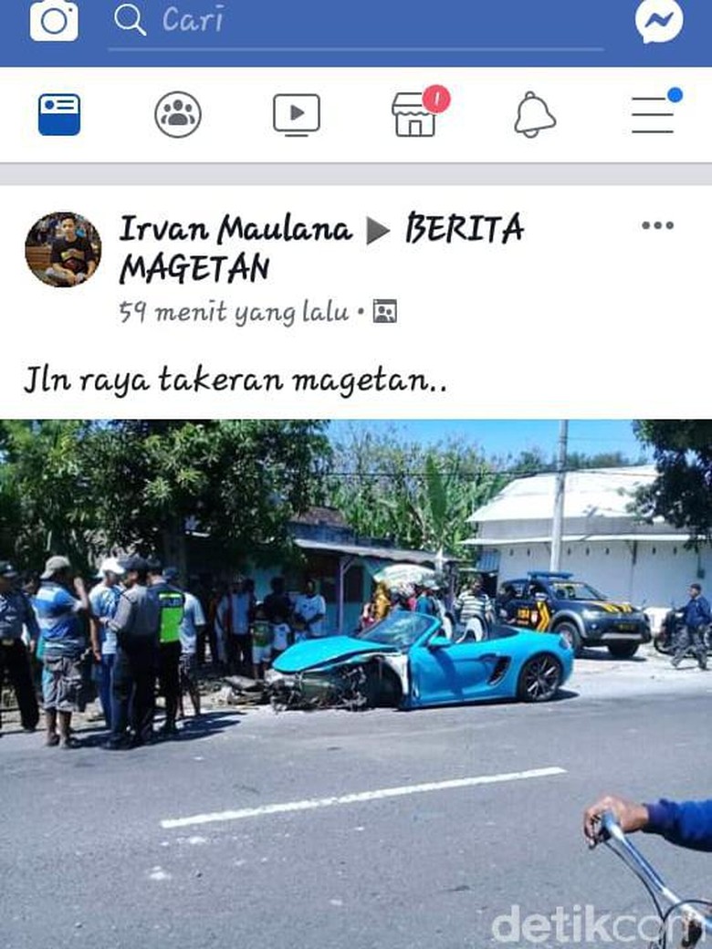 Viral Super Car Ringsek Akibat Kecelakaan di Magetan 