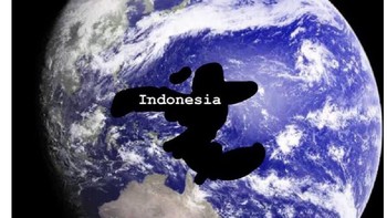 Mungkin begini penampakan Indonesia dilihat dari luar angkasa berwarna gelap. (Foto: Twitter)