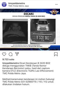 Polisi Cari Pengendara Mobil yang Terekam Kamera e-TLE Gunakan Pelat Palsu