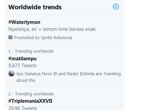 Listrik Padam, #matilampu Jadi Trending