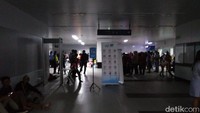 Begini suasana di Stasiun MRT Bundaran HI saat listrik padam (Adhi/detikcom)