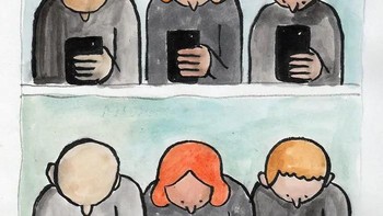 Deretan ilustrasi berikut adalah karya Jean Jullien. Foto: Jean Jullien
