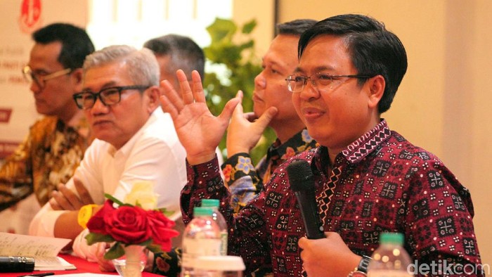 Diskusi dengan tema Jalan Pasti Sistem Politik dan Pemilu di Indonesia digelar di Jakarta, Senin (5/8).