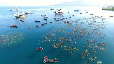 3.100 Penyelam Pecahkan Rekor Dunia di Manado