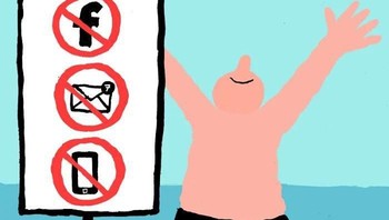 Arti kebebasan di era teknologi. Foto: Jean Jullien