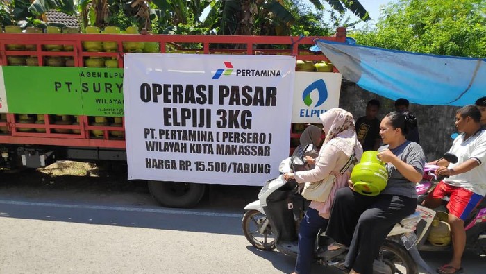 operasi pasar LPG pertamina di Makassar