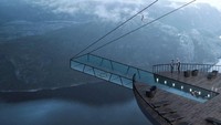 Walau masih dalam konsep, gambaran hotel diletakkan di Pulpit Rock. Wisatawan bisa menikmati keindahan alam asli Norwegia dalam lanskap yang lebih luas. (Hayri Atak Architectural Design Studio)