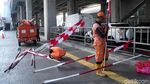 Pasukan Oranye Merah Putihkan Jalan Fatmawati Sambut HUT RI