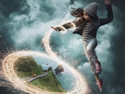 Kreatif! Foto Keluarga Bak Negeri Dongeng Pakai Photoshop