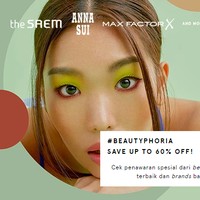 Zalora juga tak ingin ketinggalan menawarkan promo untuk para pecinta kecantikan. Sejumlah brand kosmetik kenamaan, seperti The Saem, Anna Sui, Max Factor, dan lain-lain kini sedang susut harga 60%. Foto: Twitter